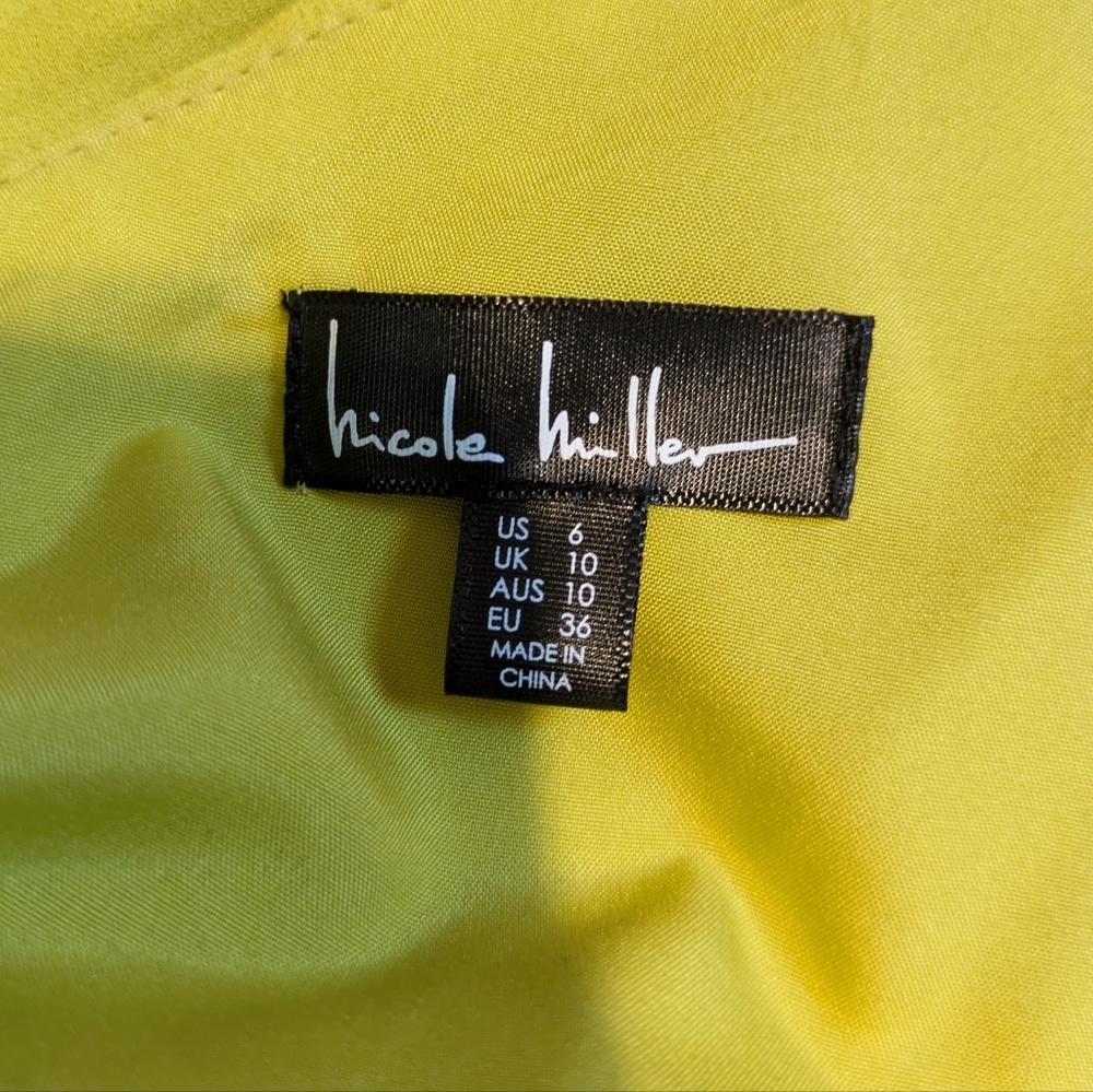 Nicole Miller One-Shoulder Midi Dress NWOT Size 6 - Picture 6 of 7